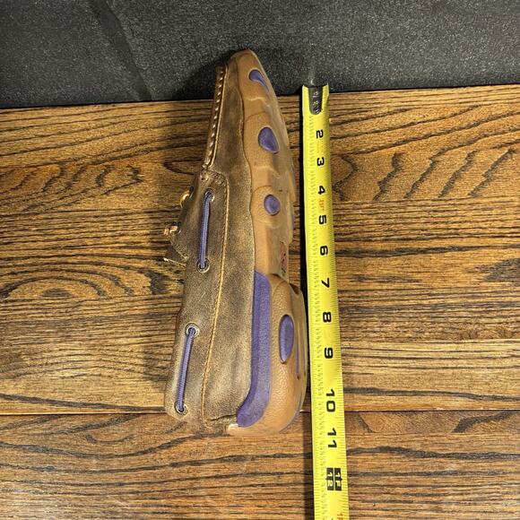 Twisted X Customized War Bonnet Brown Leather Driving Moccasins Women’s 8.5 - Picture 7 of 8